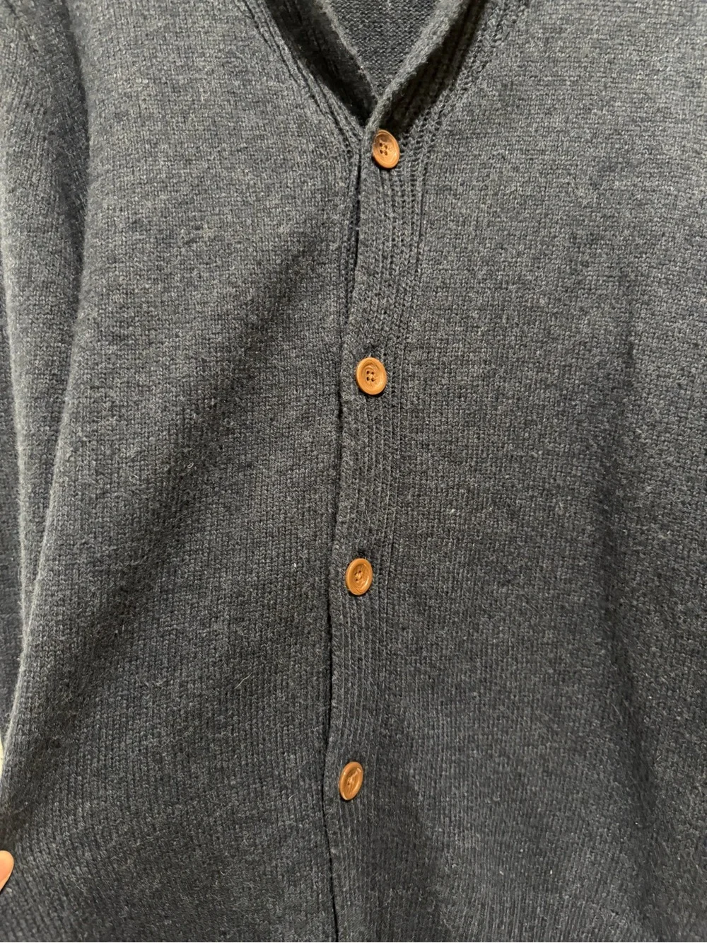 Old Navy Men’s Navy Blue Shawl Collar Button Front Cardigan Sweater Large